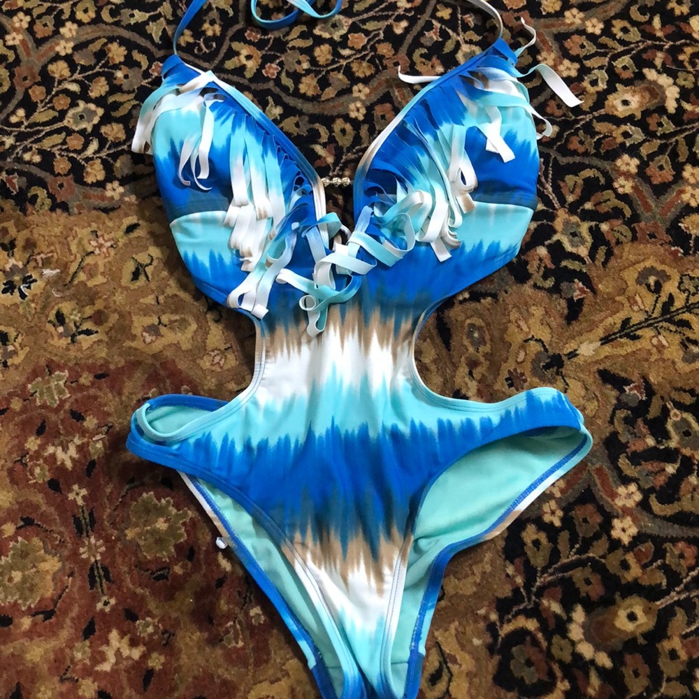 Tie Dye Fringe Monokini